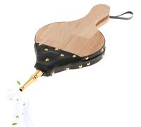 Fireplace Bellows Air Blower - Cast Nozzle, Fireplace Tools Set, Camping Accessories | Manual Fire Starter Accessory For Wood Stove Fire Pit Indoor Outdoor Use Chimney Tool Bundle With Metal Handle