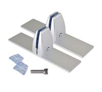 Fireplace Brackets Holder - 2-Piece Adjustable Metal Base with Clips for Screen Support, Heavy Duty Accessory for Indoor Home, Winter Use, Holiday Decorations, Birthday, Offices, Dorms, Apartments