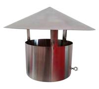Fireplace Chimney Caps, Chimney Cowl,Vent Top,Chimney Cowl Round Air Vent Cowl Cap Roof Chimney Flue Cowl Pipe Line Cover Protector Cap Ending Heating Stove Exhaust Pipe Chimney Rain Cap(180mm)