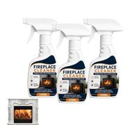 Fireplace Cleaner Spray With Towel,Fast-Acting Fireplace Cleaner Spray，3pcs | Fireplace Cleaner For Glass Door, Brick, Metal & Stone, Restores Shine, Soot & Grime Remover, Gentle On Surfaces