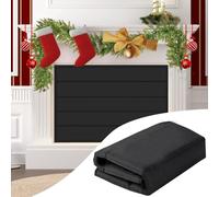 Fireplace Cover, Magnetic Fireplace Blocker Blanket Stops Heat Loss, Indoor Fireplace Draft Stopper Save Energy, Magnetic Fireplace Draft Cover for Iron Fireplace Frame (37"x35")