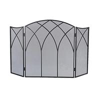 Fireplace Cover The Fireplace Screen Uses an Arched 3-fold Plate Surface and a Simple Iron Gauze Spark Protection Cover for The Fireplace Screen Fireplace Screens Decorat