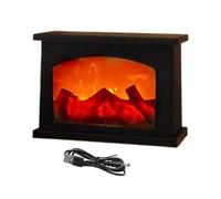 Fireplace Decorative Lanterns, Home LED Flame Lamp, Decorative Flameless Lantern with USB Charging for Indoor Outdoor Balcony Patio Living Room Camping Table Garden