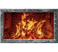 Fireplace Decorative Wall Art 3D Marble Fire Surround V001 Magic Window Wall Sticker Self Adhesive Poster Wall Art Size 1000mm Wide x 600mm deep (Large)