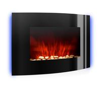 Fireplace Electric Space Heater Indoor LED Fire Effect Home Remote 2000 W Black