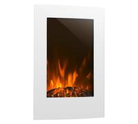 Fireplace Electric Space Heater Indoor Wall Mounted Timer Remote LED 2000W White