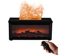 Fireplace Essential Oil Diffuser, 7 Colors Light Flame Aromatherapy Diffuser with Remote Control, 280ml Ultrasonic Cool Mist Humidifier with Timer and Waterless Auto Off for Home, Office, Bedroom