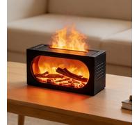 Fireplace Essential Oil Diffuser,Aromatherapy Diffuser,Black | 7 Colours Electric Fake Fireplace, Aromatherapy Diffuser, Ultrasonic Flame Diffusers, Cool Mist Humidifier