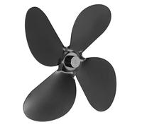 Fireplace Fan Blade, Aluminum Alloy Easy Installation 4 Blades Well Matched Stove Fan Blade for Repair