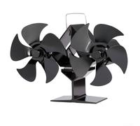 Fireplace Fan without External Power Source, Heat Activated Fan with Magnetic and Strap Attachments for Quiet and Even Heat Circulation