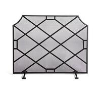 Fireplace Fence Minimalist Rhombus Grid Living Room Fireplace Screen Metal Fireproof Net Heating Partition Fence