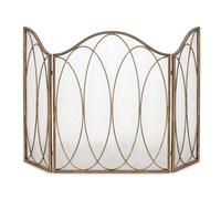 Fireplace Fence Reddish Copper Aged Look Metal Home Fireplace Screen Partition Fireproof Mesh Cover Living Room Fence