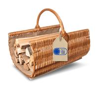 Fireplace Firewood Wicker Log Basket Storage | Wicker Basket with Handle Liner
