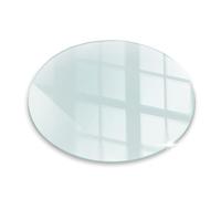 Fireplace Glass Hearth Plate Round 60cm (23.6inch) Log Burner Tempered Glass Polished Edge Floor Protection Against High Temperature Sparks Scratches Durable