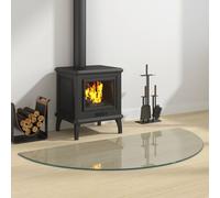 Fireplace Glass Plate Half Round 1200x600 mm Berkfield Home Multi One Size
