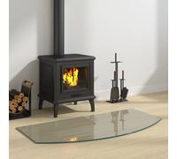 Fireplace Glass Plate Transparent 100 X 50 Cm Glass