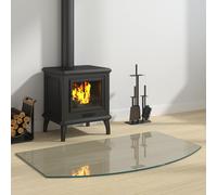 Fireplace Glass Plate Transparent 100 X 60 Cm Glass