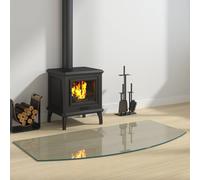 Fireplace Glass Plate Transparent 120 X 60 Cm Glass