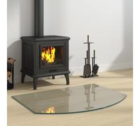 Fireplace Glass Plate Transparent 80 X 60 Cm Glass