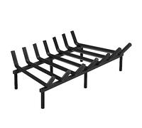 Fireplace Grate 24 inch Heavy Duty Solid Steel Fireplace Log Holder 3/4" Bar Fire Grates Wrought Iron Wood Stove Holder Firewood Burning Rack for Indoor Outdoor Chimney Hearth Kindling Tools
