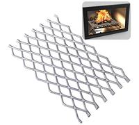 Fireplace Grate Ember Retainer,12x7inches Steel Fireplace Ember Retainer Mesh,Metal Ember Retainer for Use on Fireplace Grates (Small)