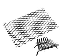 Fireplace Grate Ember Retainer | Heavy Duty Solid Steel | Steel Fireplace Ember Retainer Mesh | Add Support To Fire Logs Grate | Fire Place Accessories For Fire Pits Camping