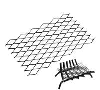 Fireplace Grate Ember Retainer | Heavy Duty Solid Steel | Steel Fireplace Ember Retainer Mesh | Add Support To Fire Logs Grate | Fire Place Accessories For Fire Pits Camping