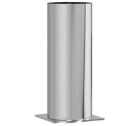 Fireplace Head Extension Silver Stainless Steel 31 x 31 x 50 cm for Wood Burner, Swedish Stove, Fire Pit with Ventilation, Weatherproof Accessories for Patio and Living Room