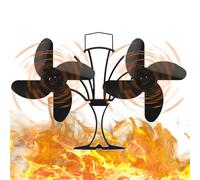 Fireplace Heat Fan - Aluminium Alloy Stand, Quiet Room Circulation, Efficient Energy Transfer, Five Design | Quickly distributes hot air and minimizes wood