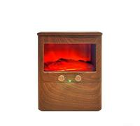 Fireplace Humidifier and Aroma Diffuser, 300ml Capacity, Remote Control, Timer Settings ABS Build for Living Room and Bedroom(Wood grain)