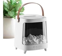 Fireplace Humidifier - Decorative Air Humidifier with Flame Effect, Smart Remote Aroma Diffuser System, Low Noise Mist Generator Device, Humidifier Unit for Ambient Illuminated