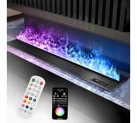fireplace humidifier Electric with Remote Control Touch Panel Smart App Realistic Flame Auto Water Refill Adjustable Colors for Home Heating and Air Moisturizing