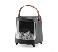 Fireplace Humidifier With 7 LED Color Lights And Flame Effect Diffuser For Aromatherapy Use Featuring Automatic Safety Shutdown For Home Use