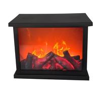 Fireplace Lantern 10.9x5.8x8.4 inch Flameless LED Fireplace Battery Operated & USB Desktop Fireplace Simulation Portable Mini Fireplace for Indoor Outdoor Style 2 Desktop Fireplace Mini Fireplace Fake