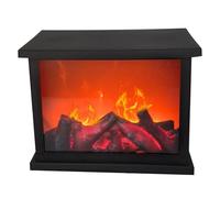 Fireplace Lantern 10.9x5.8x8.4 inch Flameless LED Fireplace Battery Operated & USB Desktop Simulation Portable Mini for Indoor Outdoor Style 2