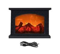 Fireplace Lantern | Battery Operated LED Fire Lamp | Battery Operated Decorative USB Charging Flameless Lantern for Indoor Outdoor Balconies Patio Living Rooms Camping Home Tabletop Garden Porch