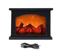 Fireplace Lantern Lamp, Flameless Led Light, USB Rechargeable Decor, Battery Operated Tabletop Lantern, for Patio Garden Balcony Camping Christmas Living Room Indoor Outdoor Ambience Lighting