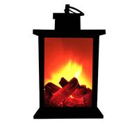Fireplace Lanterns Decorative,Simulation Small Fake Fireplace,Home Flame Effect Lamp,USB Rechargeable Battery Powered LED Electric Fires Place for Winter Christmas Decor Indoor