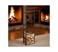Fireplace Log Rack, Sturdy Metal Firewood Holder for Indoor and Outdoor Wood Storage