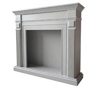 Fireplace Mantel Surround Light Gray Wood Fireplace Mantel Traditional Surround Decorative Frame(Large)