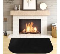 Fireplace Mat, Hearth Rug Fireproof, Fireplace Floor Mat, Fireproof Rug for Fireplaces and Woodstoves,Fire Resistant Fireplace Rug, D Shaped, Size 59" x32"