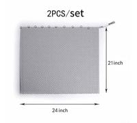 Fireplace Mesh Screen Curtain, 2 Pack 24 x 21 in Spark Guard for Hearth Protects Carpet from Sparks and Hot Ashes Sturdy Fireproof Metal Design for Home Use