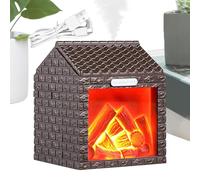 Fireplace Oil Diffuser | Fireplace Silent Fine Mist USB Charging - Aromatherapy Diffuser with Light | for Table Desk Bedroom Office Yoga Spa Reading Sleeping
