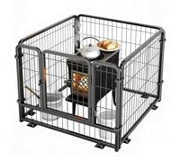 Fireplace Safety Fence with Door, Metal Play Yard Barrier for Pets and Christmas Trees, Protective Folding Guard for Home Safety