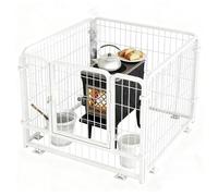 Fireplace Safety Fence with Door, Metal Play Yard Barrier for Pets and Christmas Trees, Protective Folding Guard for Home Safety