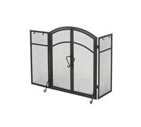 Fireplace Screen European Decorative Folding Metal Fireplace Screen Tools Fireplace Partition Fireplace Fence Spark Guard Cover (A) small gift