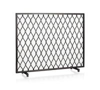 Fireplace Screen Fire Screen European Style Simple Wrought Iron Spark Screen Black Decorative Floor Partition Screen Living Room Home Wrought Iron Guardrail Decorative spark grates