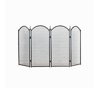 Fireplace Screen Fireplace Screen Mesh Anti-real Fire Screen Tool Guardrail Partition Wrought Iron Folding Screen Decoration Frame Classic Fence Front Guard Spark Guard C small gift