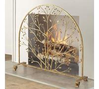 Fireplace Screen Guard, Decorative Branch Design for Spark and Flame Protection