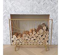 Fireplace Screen Guard, Fireplace Spark Protection Single Panel Iron Fireplace Screen Mesh, Gold Baby Safe Solid Spark Fireguard for Wood Burner/Gas/Stove Fire, 105×22×90